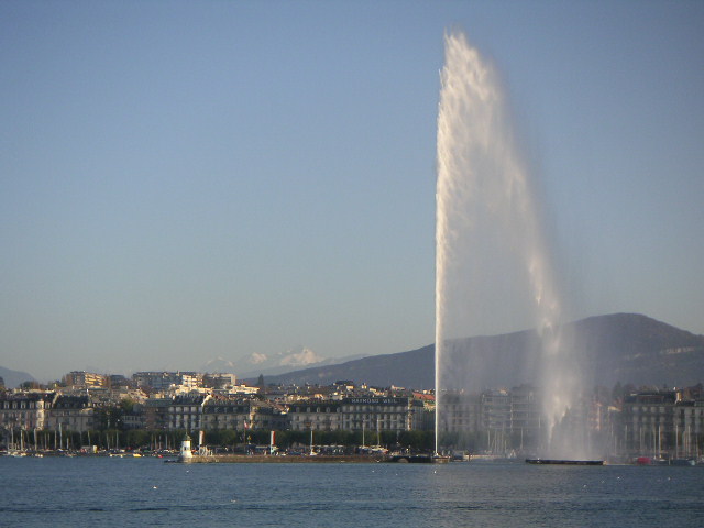 The Jet d'eau in Geneva